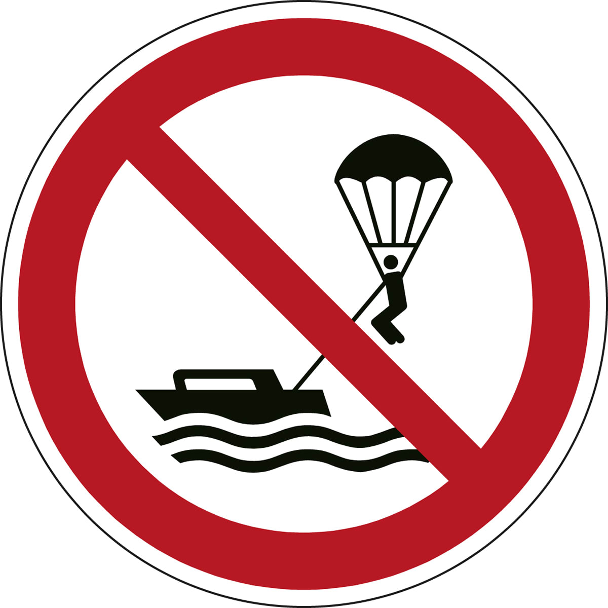 BRADY - P/P066/NT/PE-DIA20-18 - 18 Segnale di Sicurezza ISO Divieto Parasailing.