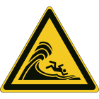 BRADY - Segnaletica di sicurezza ISO - Attenzione Onde alte o grandi - W065/NT/ALU-TRI200-1SEGNALE