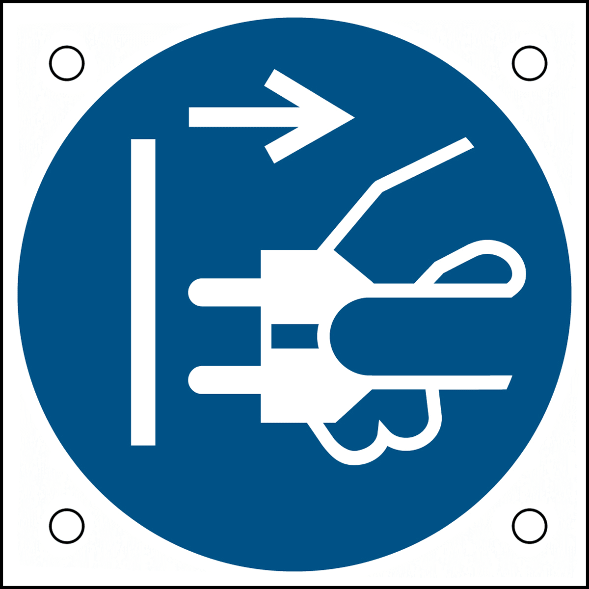 BRADY - Segnale di sicurezza ISO - Staccare corrente obbligatorio pericolo.