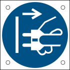 BRADY - Segnale di sicurezza ISO - Staccare corrente obbligatorio pericolo.