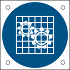 BRADY - Segnale di sicurezza ISO - Controllo protezione 50x50 - 1 segmento.
