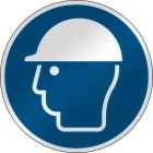 BRADY - Segnaletica di sicurezza ISO - Indossare casco protezione obbligatorio per la sicurezza.
