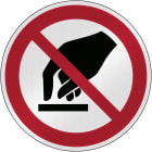 BRADY - P/P010/NT/RFL-DIA395-1 - 1 segnale di sicurezza ISO vietato toccare.