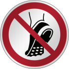 BRADY - Segnale di sicurezza ISO - Vietato indossare scarpe con tacchetti/chiodi.