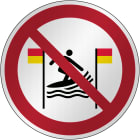 BRADY - Segnale di sicurezza ISO - Divieto di surf tra le bandiere rosse e gialle, P/P064/NT/RFL-DIA395-1.