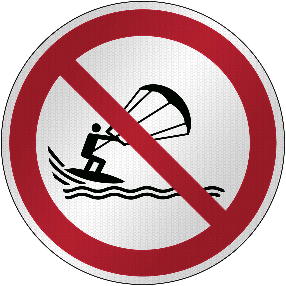 BRADY - Segnale di sicurezza ISO - Divieto di kite surf - P/P065/NT/RFL-DIA395-1