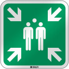 BRADY - Segnaletica di sicurezza ISO - Punto di ritrovo ed evacuazione 390x390mm - 1 segnale.