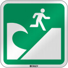 BRADY - Segnale di evacuazione Tsunami ISO - Area di sicurezza E/E062/NT/RFL-390X390-1.