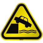 BRADY - Segnaletica di sicurezza ISO - Attenzione: Argini non protetti - 1 SEGNALE.