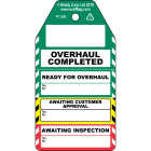 BRADY - Proc-gb-pt 008-50 - 50 tag overhaul completed - cartellino in 4 parti.
