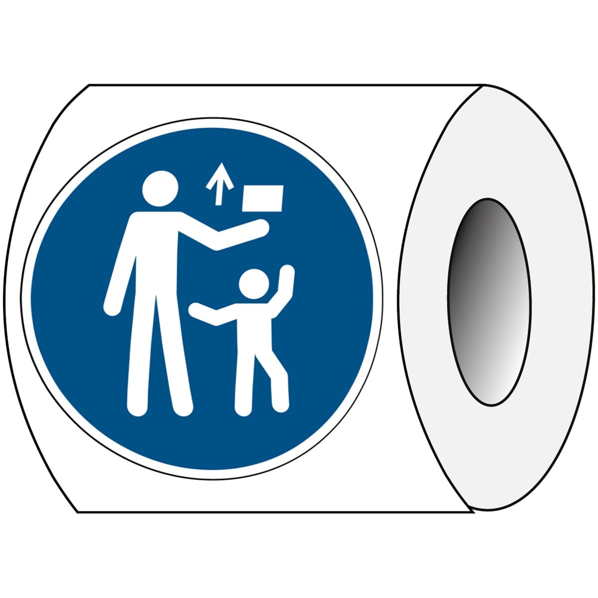 BRADY - Segnaletica di sicurezza ISO - Tenere fuori dalla portata dei bambini - M/M055/NT/PE-DIA100-250 - 250 SEGNALE.