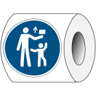 BRADY - Segnaletica di sicurezza ISO - Tenere fuori dalla portata dei bambini - M/M055/NT/PE-DIA100-250 - 250 SEGNALE.