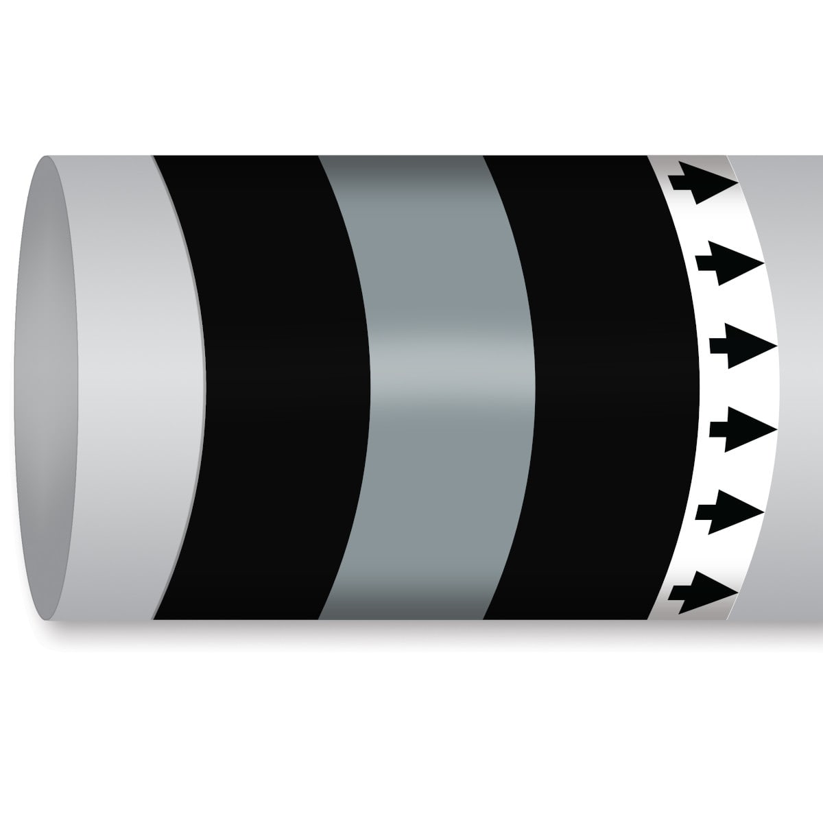 BRADY - Etichetta Marcatubo - 1 Rotolo IMO ISO 14726 Waste Media: Exhaust Gas.