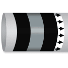 BRADY - Etichetta Marcatubo - 1 Rotolo IMO ISO 14726 Waste Media: Exhaust Gas.