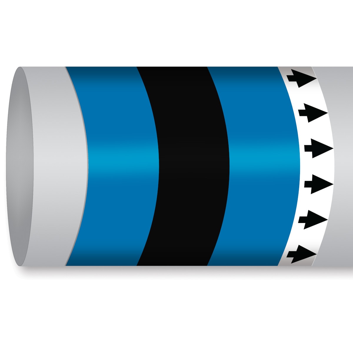 BRADY - Etichetta Marcatubo IMO ISO 14726 - 1 Rotolo per Acqua Dolce.