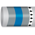 BRADY - MPM-NONFLAMGAS-300MMX30M-GY/BL - 1 ROTOL