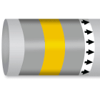 BRADY - Etichetta Marcatubo IMO ISO 14726 - 1 Rottolo: Steam Supply.