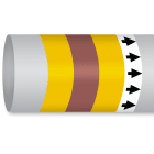 BRADY - Etichetta Marcatubo IMO ISO 14726 - 1 Rotolo Steam Liquid Gas.