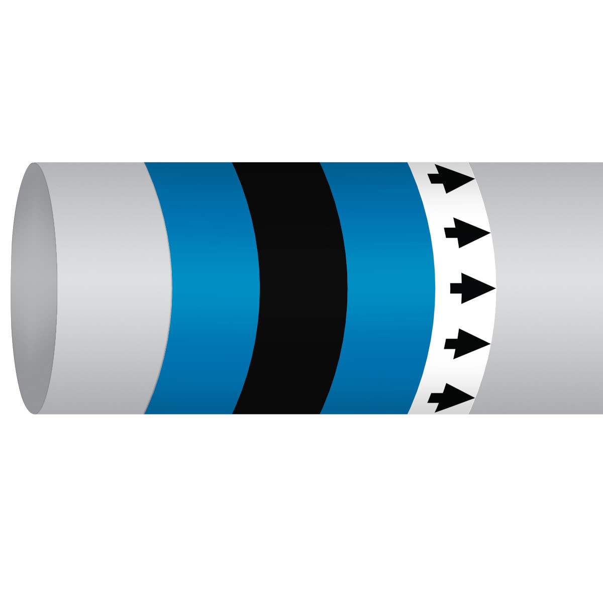 BRADY - Etichetta Marcatubo IMO ISO 14726 - 1 Rotolo per Acqua Dolce.