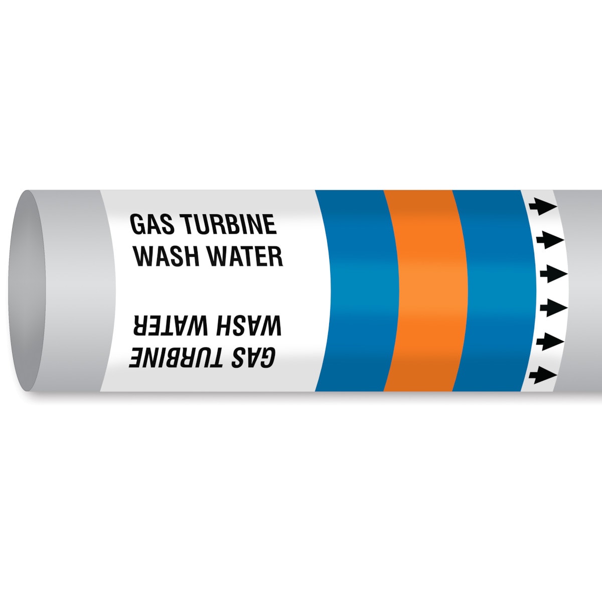 BRADY - Etichetta Marcatubo - 1 Rotolo IMO ISO 14726 Fresh Water: Gas Turbine Wash Water.