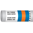 BRADY - Etichetta Marcatubo - 1 Rotolo IMO ISO 14726 Fresh Water: Gas Turbine Wash Water.