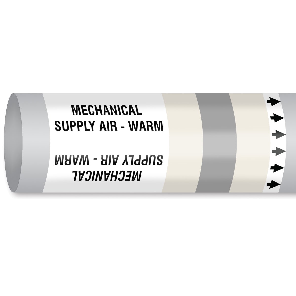 BRADY - Etichetta per marcatura tubi da 600mm x 30m bianco/argento/white - 1 rotolo.