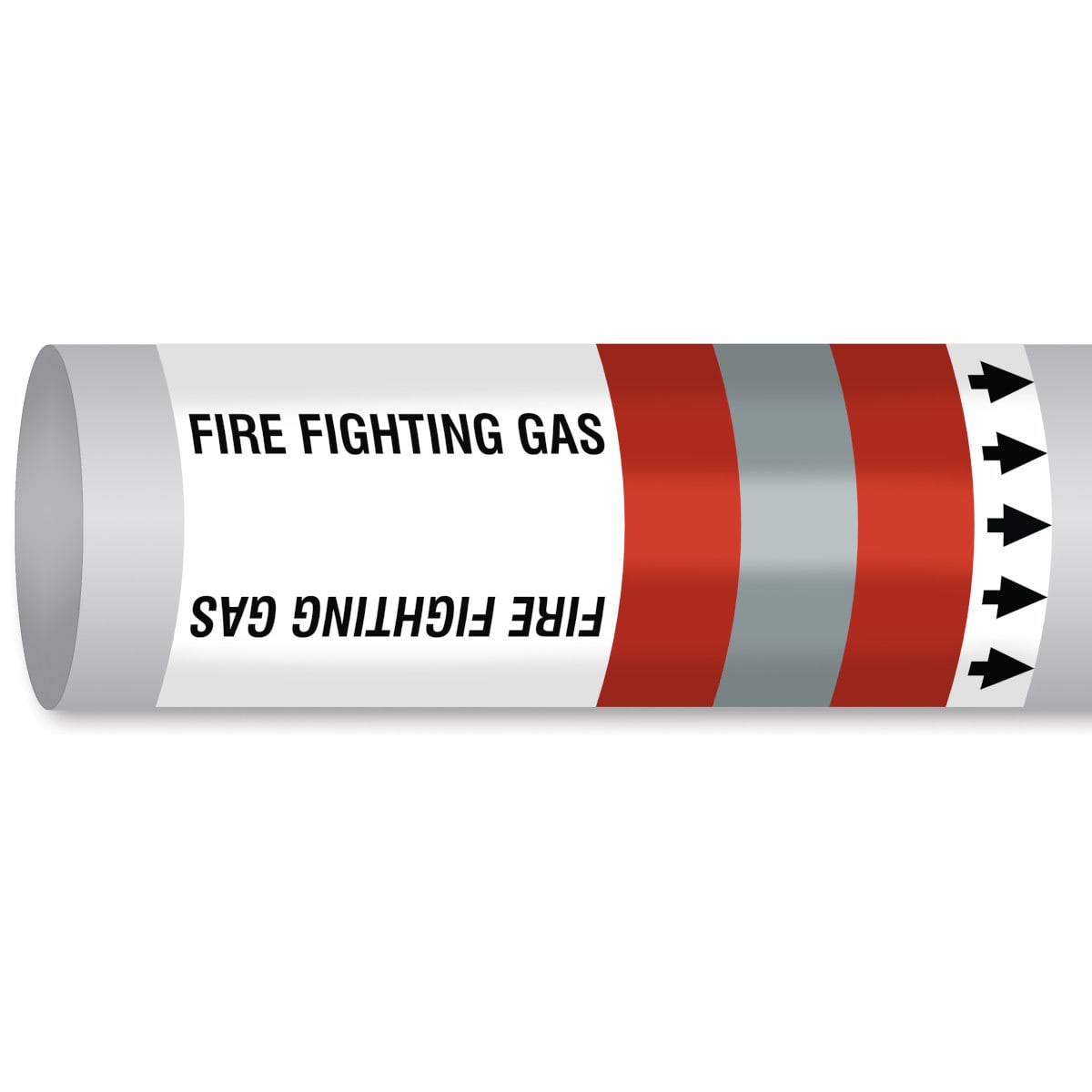 BRADY - Marcatubo MPM-FIRE-400MMX30M-RD/GY/RD-ROLL IMO ISO 14726 Steam Fighting Gas.