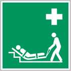 BRADY - Segnale di sicurezza ISO - Materassino di evacuazione 100x100 cm.