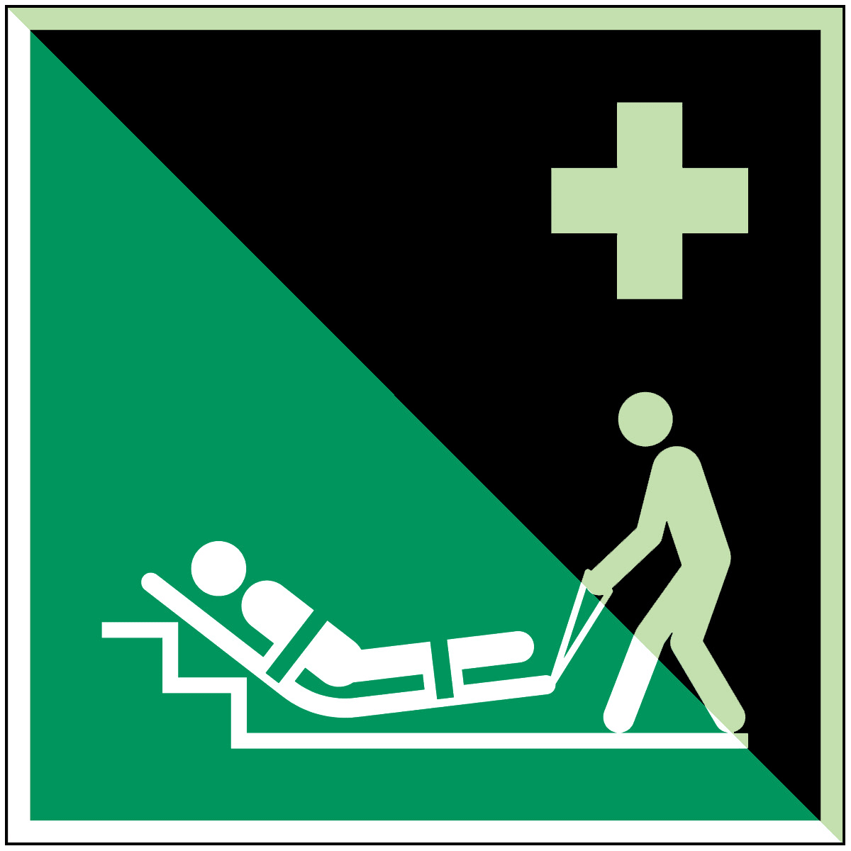 BRADY - Segnaletica di sicurezza ISO - Materassino di evacuazione 150x150cm - 1 SEGN