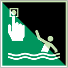 BRADY - Segnaletica di sicurezza ISO - Punto di chiamata persona in mare - 1 SEGN.
