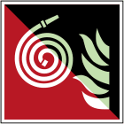 BRADY - Segnaletica di sicurezza ISO - Manichetta antincendio non collegata 150x150mm - 1 SEGNA.