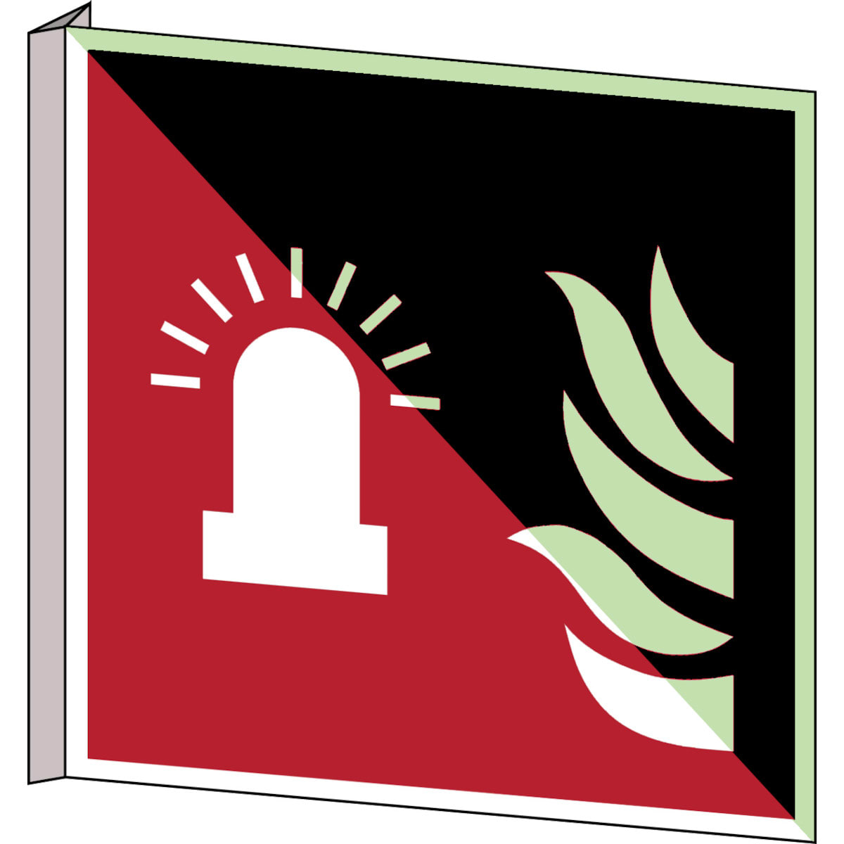 BRADY - Segnaletica - ISO Sicurezza, 1 Segnale, Luce Lampeggiante Allarme Antincendio.