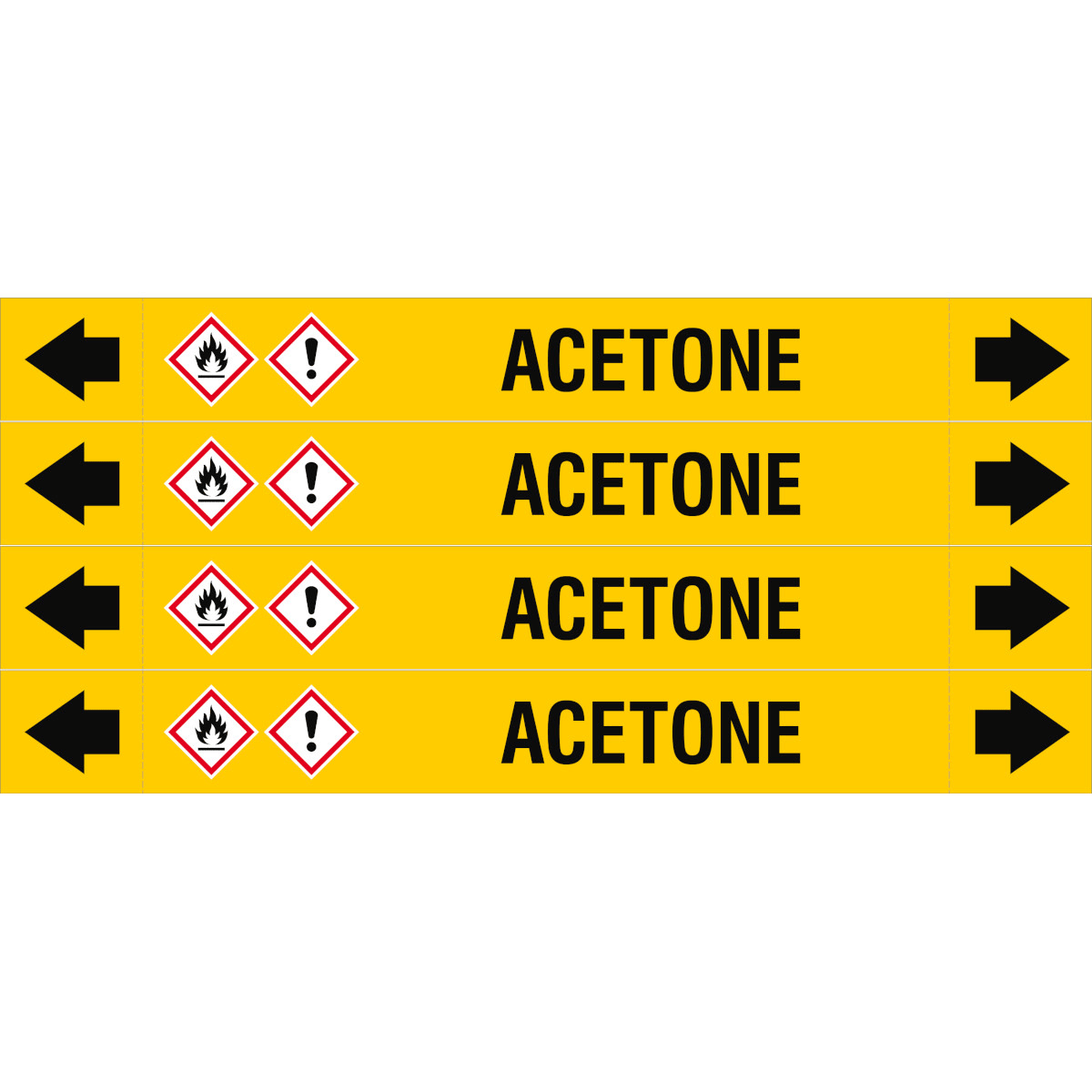 BRADY - Asme - Marcatubi - Acetone - 4 Segnale.