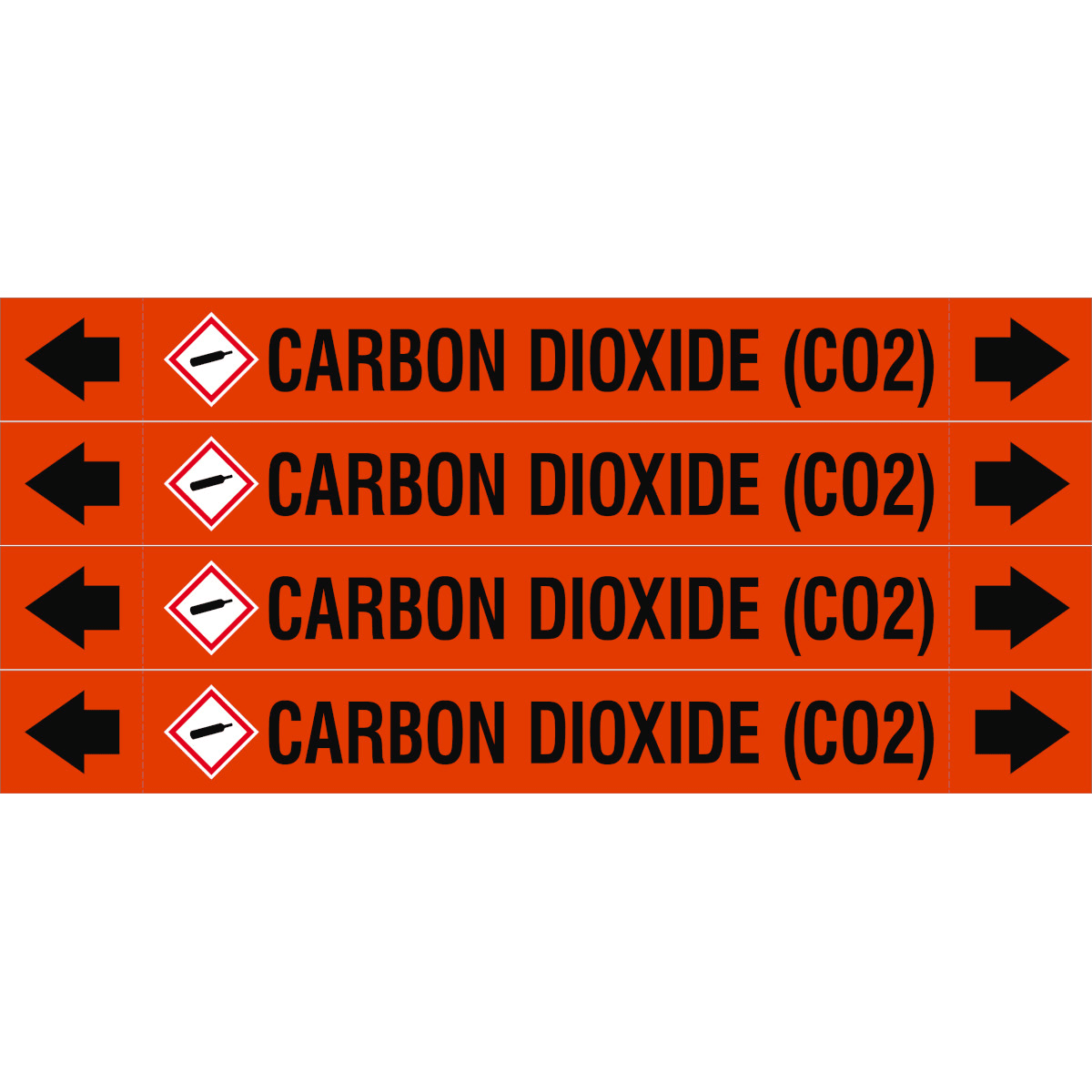 BRADY - Etichetta Marcatubi - 4 Segnale ASME Carbon Dioxide CO2.