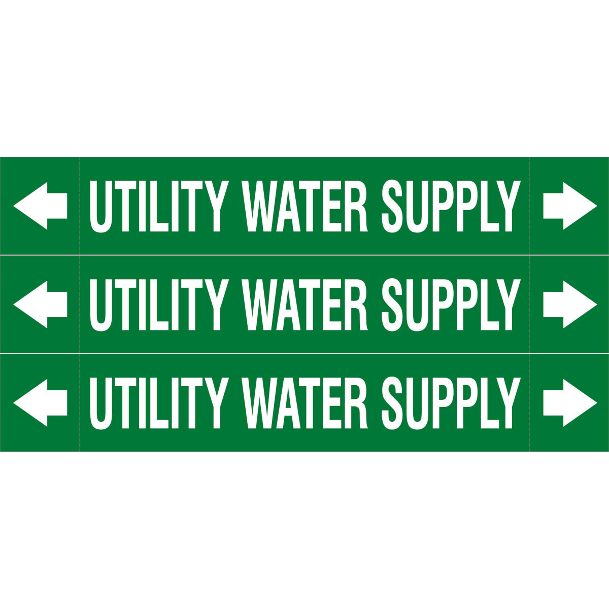 BRADY - ASMEPM-37X230MM-UTILITY WATER - 3 SEGNAL