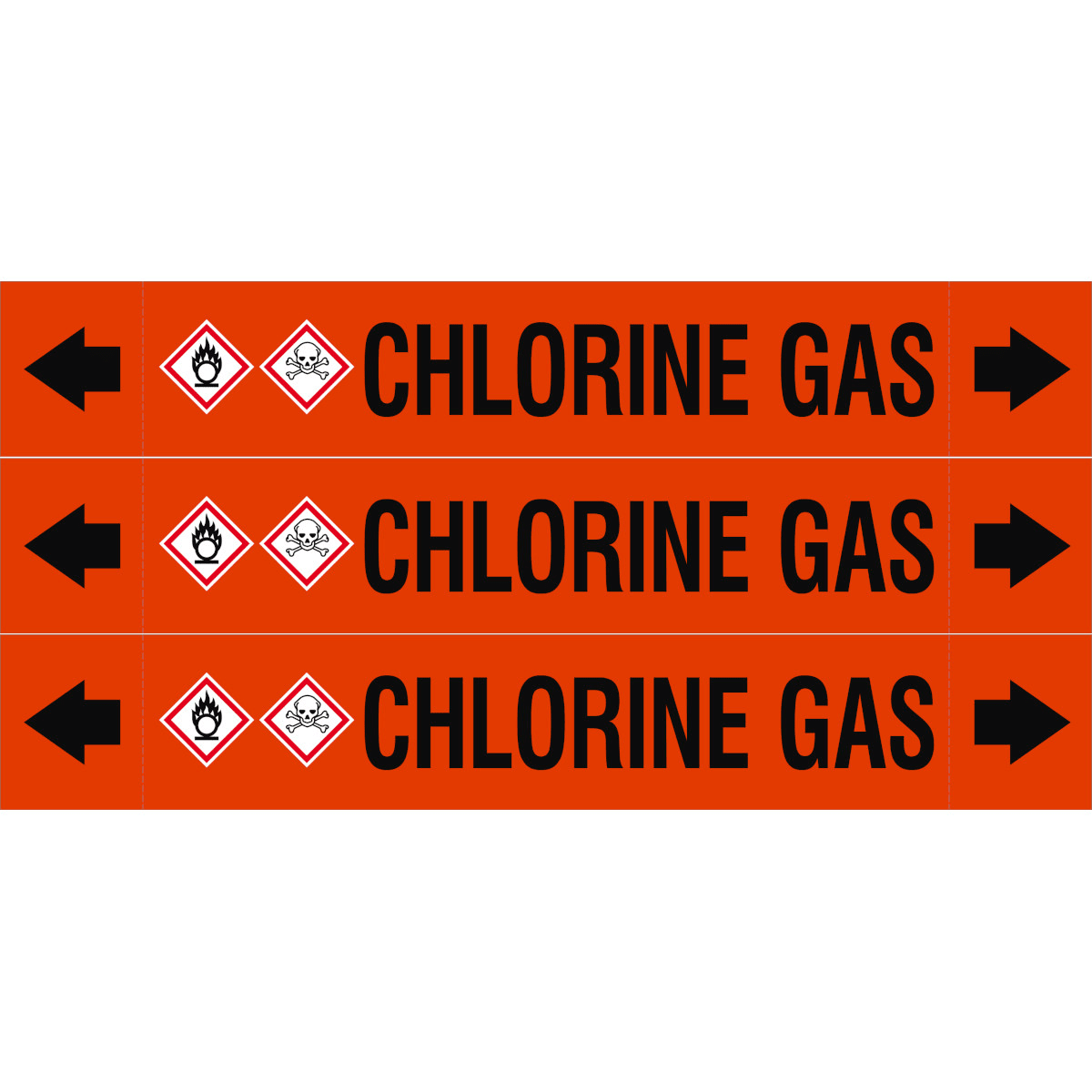 BRADY - ASMEPM-37X230MM-CHLORINE GAS - 3 SEGNALE