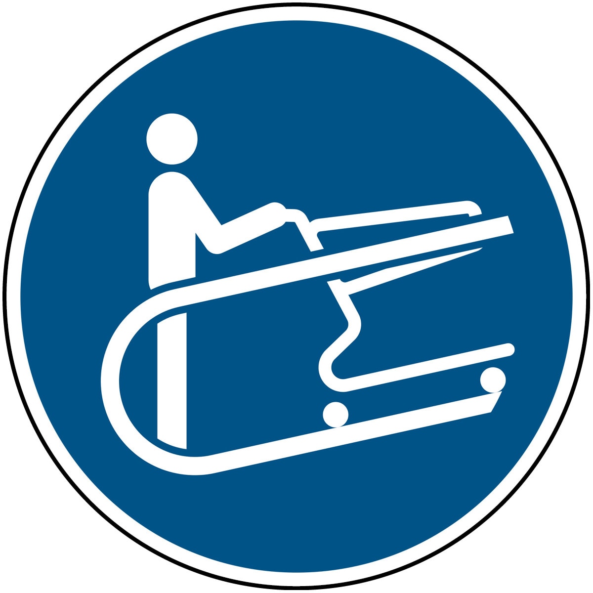 BRADY - M060 Segnaletica di Sicurezza ISO - Tenere Saldamente la Maniglia del Trolley - DIA315-1SEGNALE