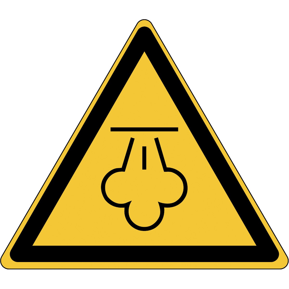 BRADY - Segnaletica di sicurezza ISO - Attenzione; Vapore caldo; TRI200/1 - 1 SEGNALE.