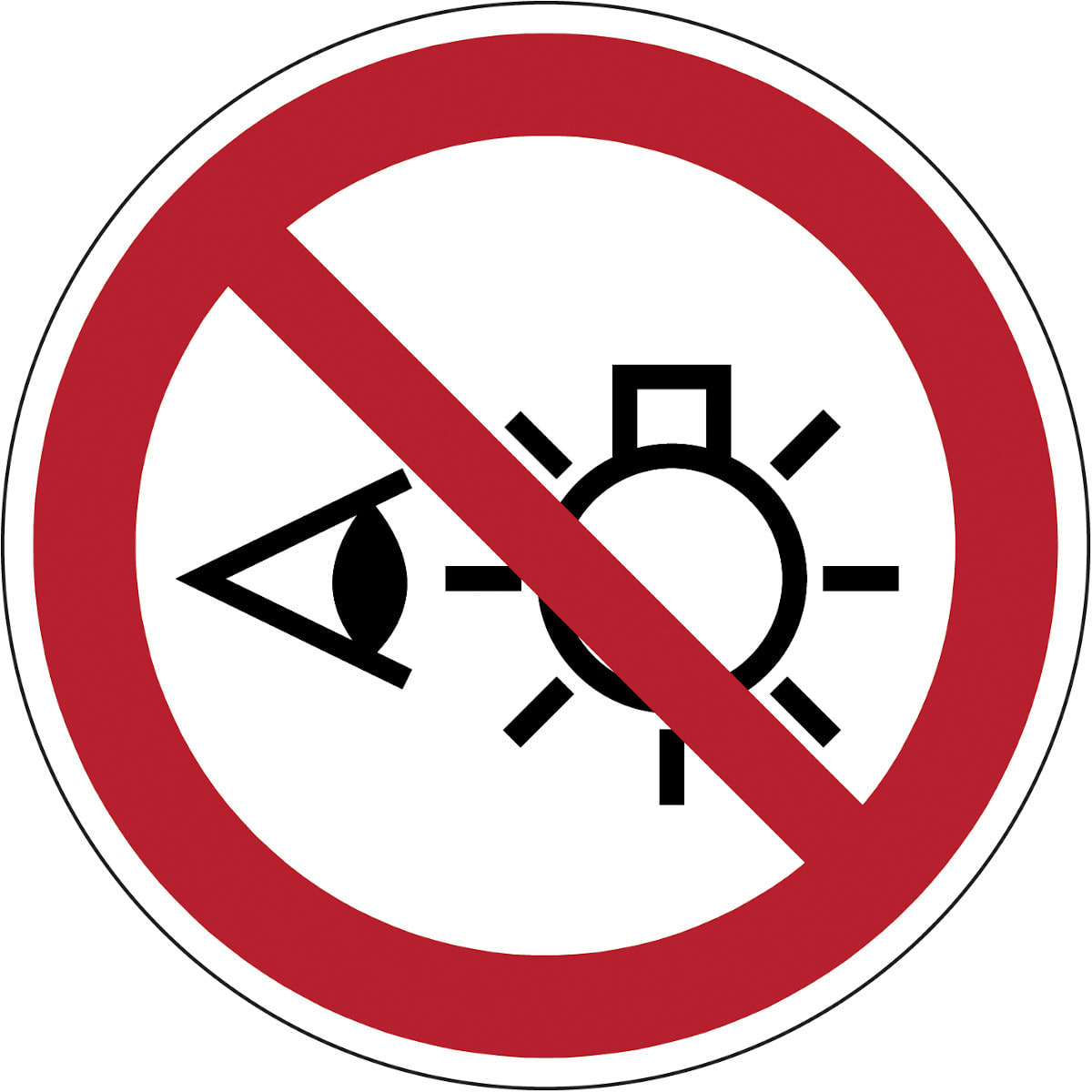 BRADY - Segnaletica di sicurezza ISO - Non fissare la fonte di luce - 54 SEGNALE.