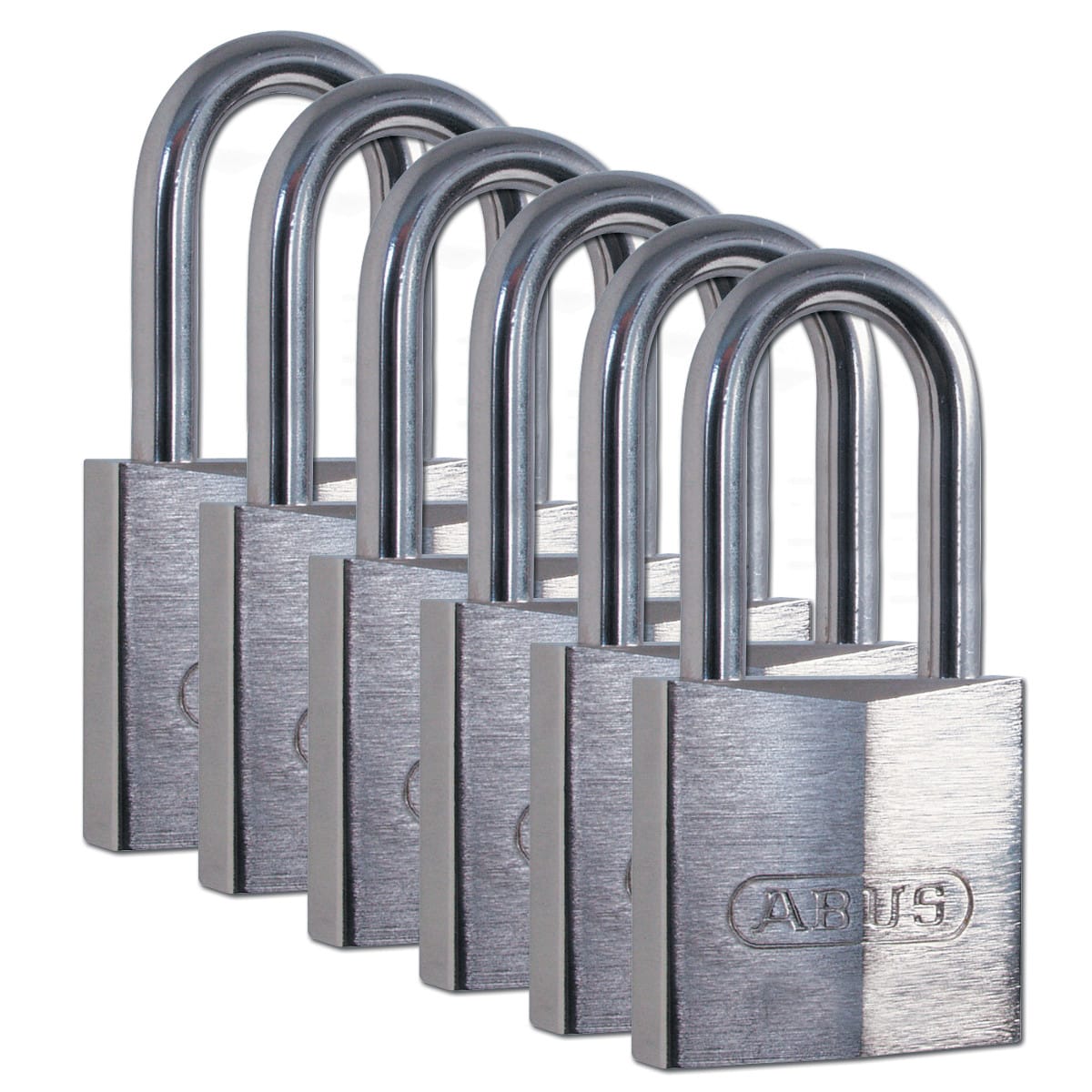 BRADY - Lucchetti in ottone con arco in acciaio inossidabile, 6 pezzi.