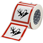 BRADY - Pic 1806-100*100-B7541-RLL - Simbolo GHS Sostanza pericolosa per l’ambiente acquatico 250 Etichet