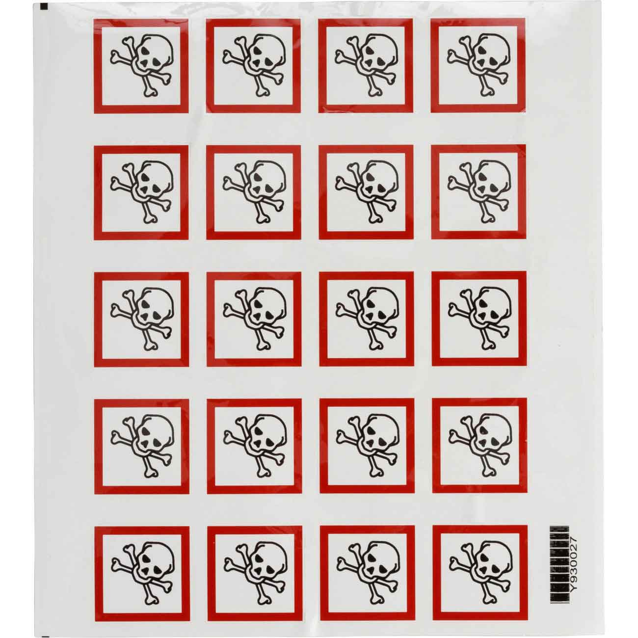 BRADY - Pic 1809-40*40-B7541-CRD - 20 Etichetta Simbolo GHS - Tossicità Acuta.