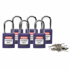 BRADY - SFTY PADLOCK STEEL 38MM SHA PU - 6 PEZZI