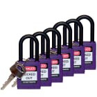 BRADY - Lucchetto - 6 pezzi Brady sicurezza con arco in plastica.