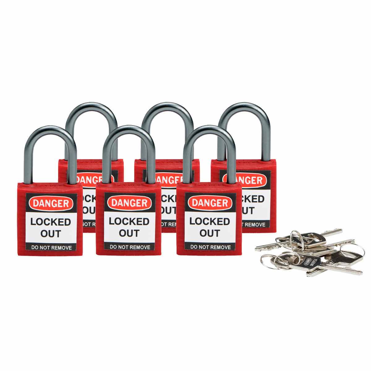 BRADY - LUCCHETTI DI SICUREZZA - COMPATTI - 6 PE