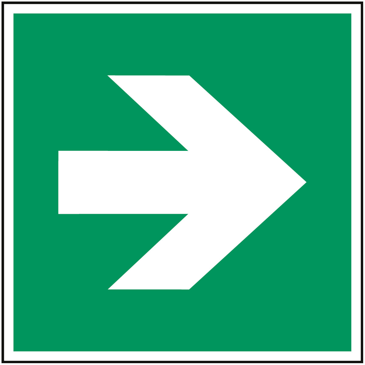 BRADY - Pic A090-100x100-Al-Crd/1 - Segnaletica di sicurezza ISO Freccia direzionale 90 gradi.