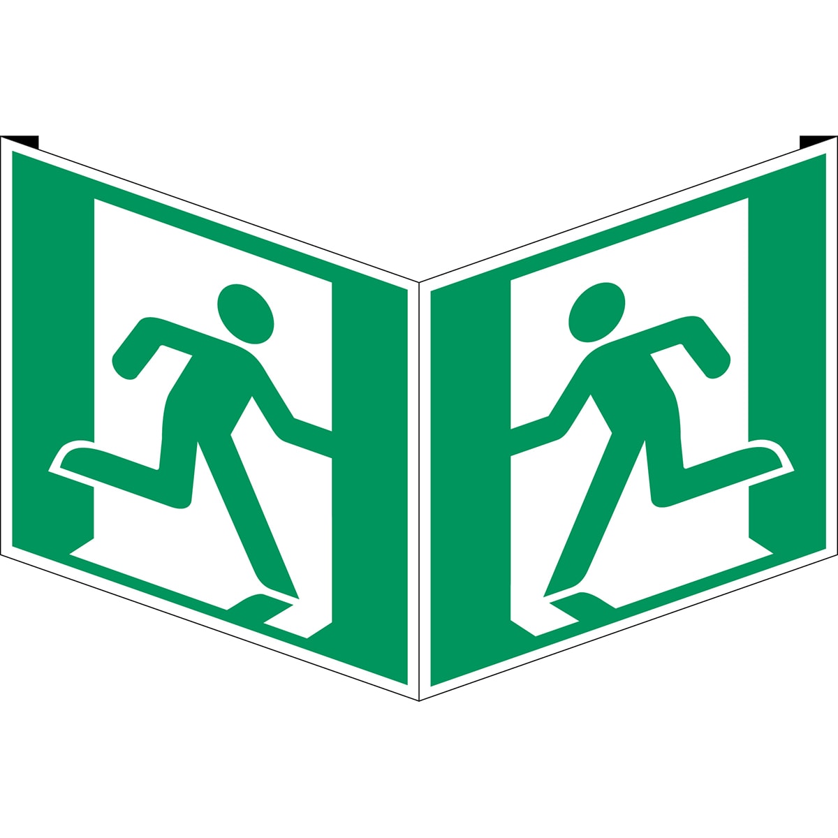 BRADY - Pic E002-151x151 Vpvc Crd/1 Segnaletica di sicurezza ISO - Uscita di emergenza a destra.