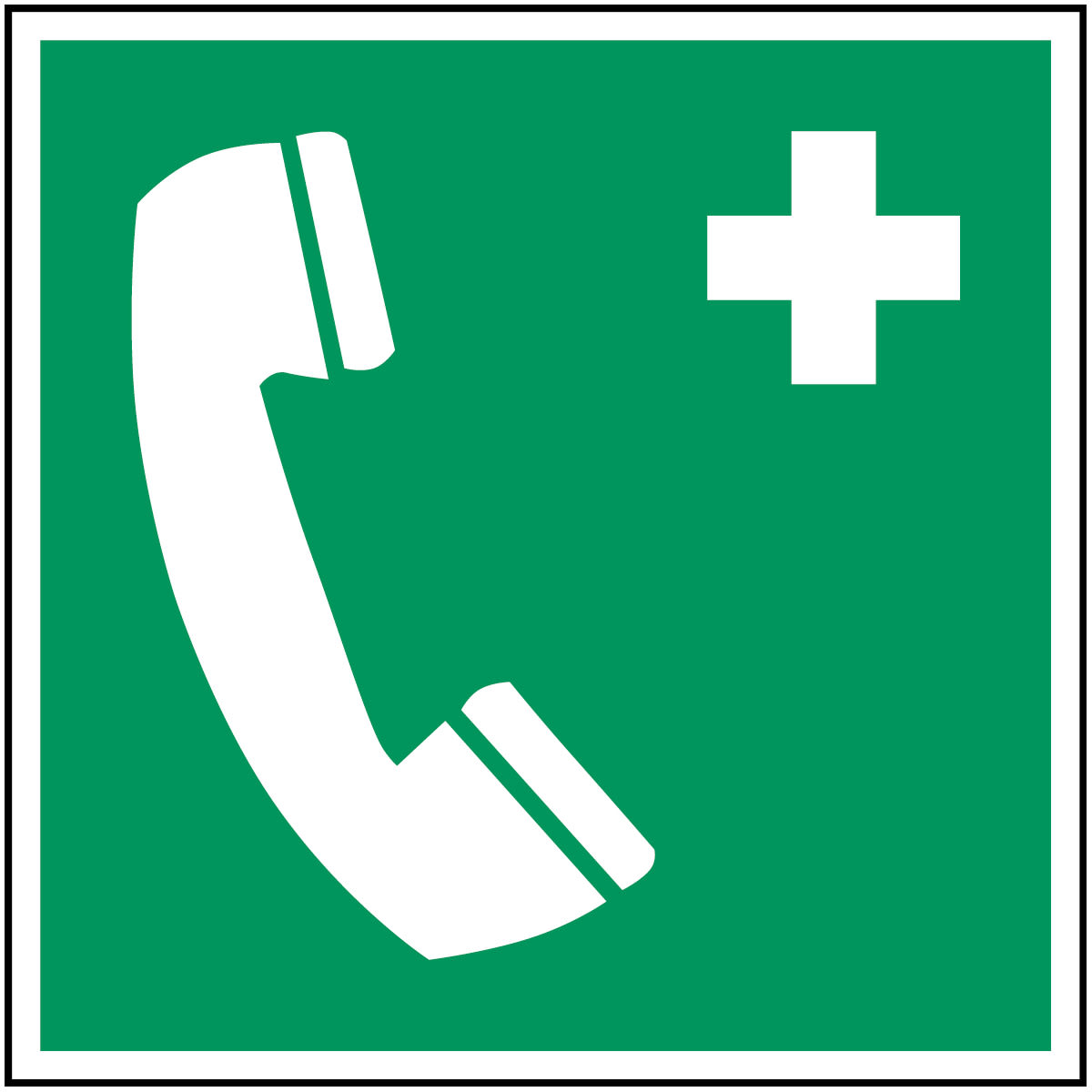 BRADY - Pic e004-400x400-pe-crd/1 - segnaletica di sicurezza iso telefono di emergenza.