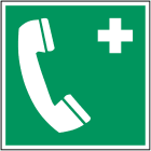 BRADY - Pic e004-400x400-pe-crd/1 - segnaletica di sicurezza iso telefono di emergenza.