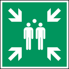 BRADY - Pic E007-400x400-pe-crd/1 - segnaletica di sicurezza iso punto ritrovo evacuazione.